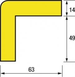 Eckschutz -KNUFFI®- aus PU, Winkel 63x47 mm, Typ H+